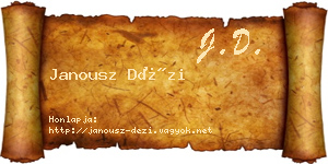 Janousz Dézi névjegykártya